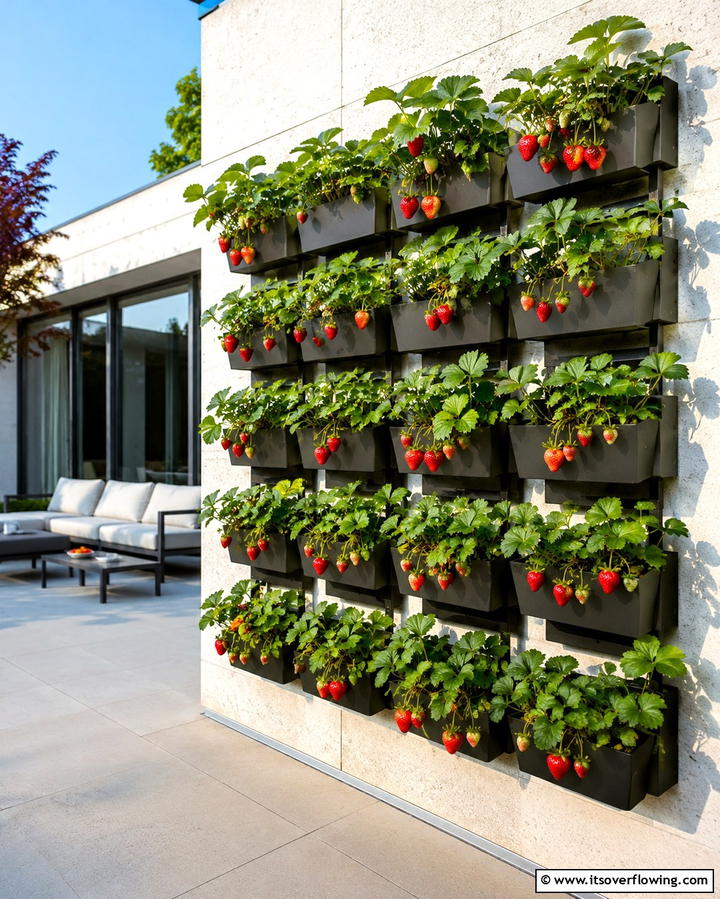 Wall Mounted Planters - 25 Strawberry Planter Ideas for Fresh Homegrown Berries