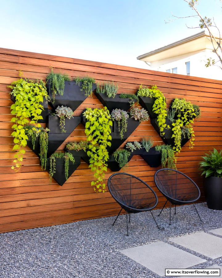 Wall Mounted Planters for Green Walls - 25 Small Backyard Landscaping Ideas to Transform Your Space