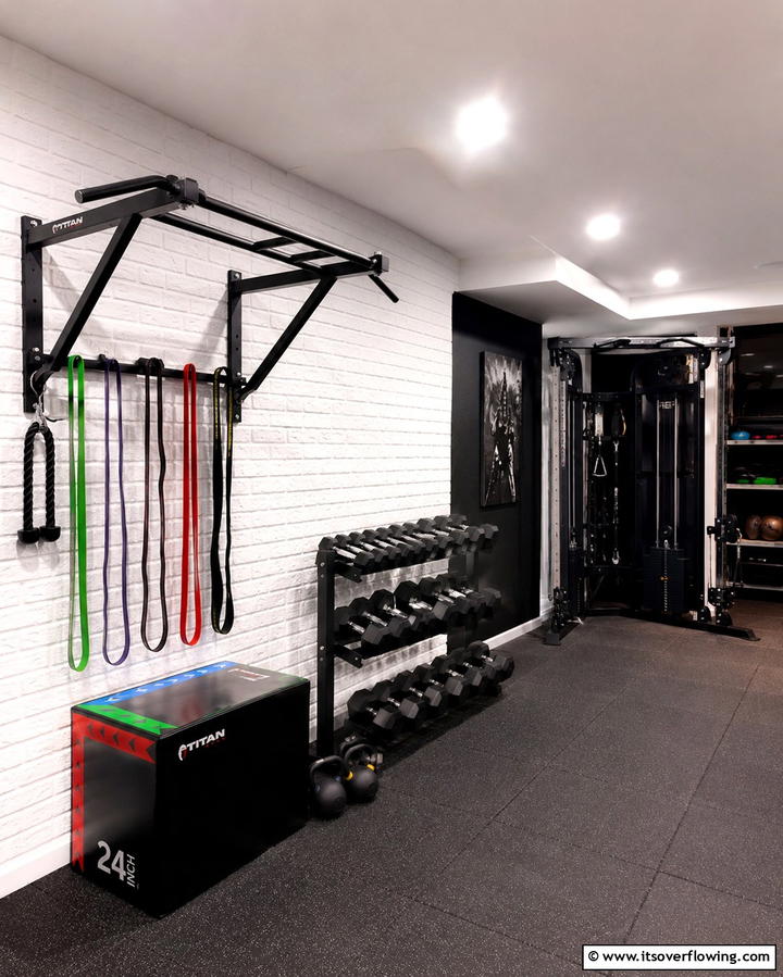 Wall Mounted Pull Up Bars - 25 Basement Gym Ideas for Your Home Workout Space