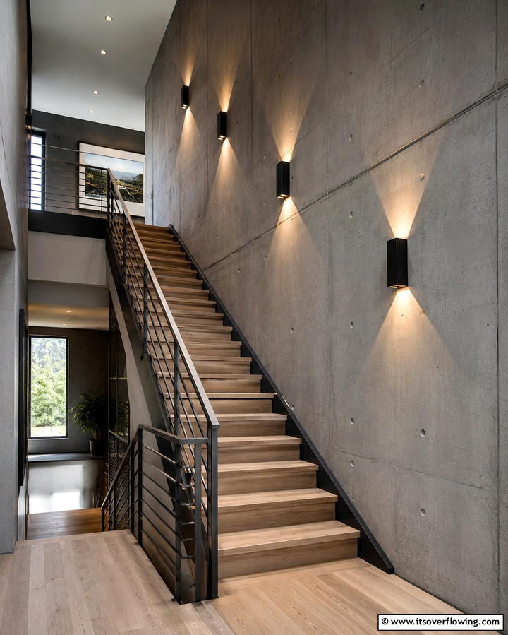 Wall Mounted Sconces - 25 Staircase Lighting Ideas to Illuminate Your Home