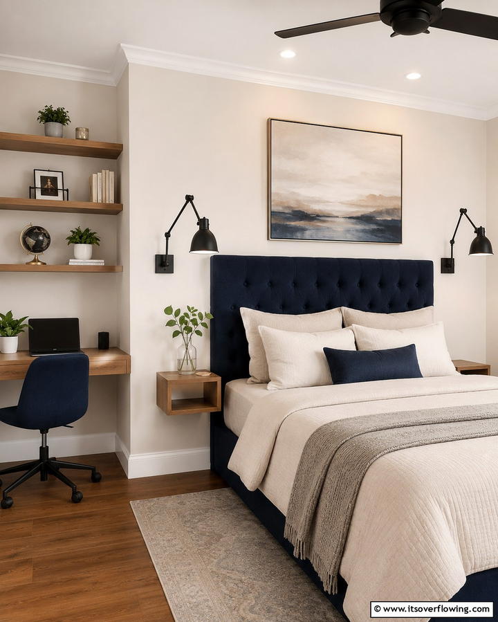 Wall Mounted Sconces for Space Efficiency - 25 Small Bedroom Lighting Ideas to Brighten Your Space