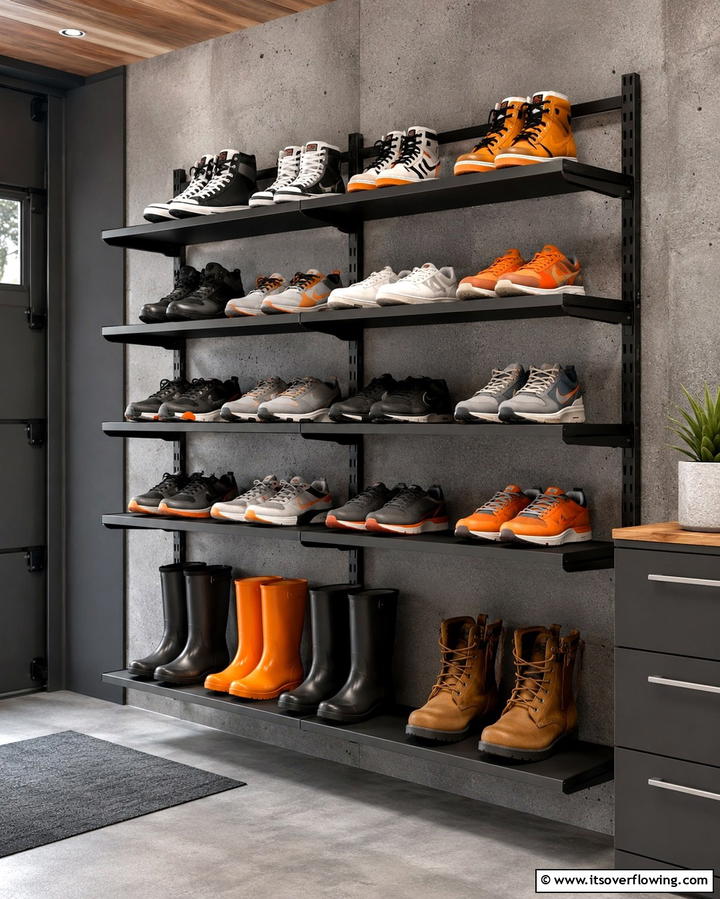 Wall Mounted Shoe RacksExact - 25 Smart Garage Shoe Storage Ideas for Organization