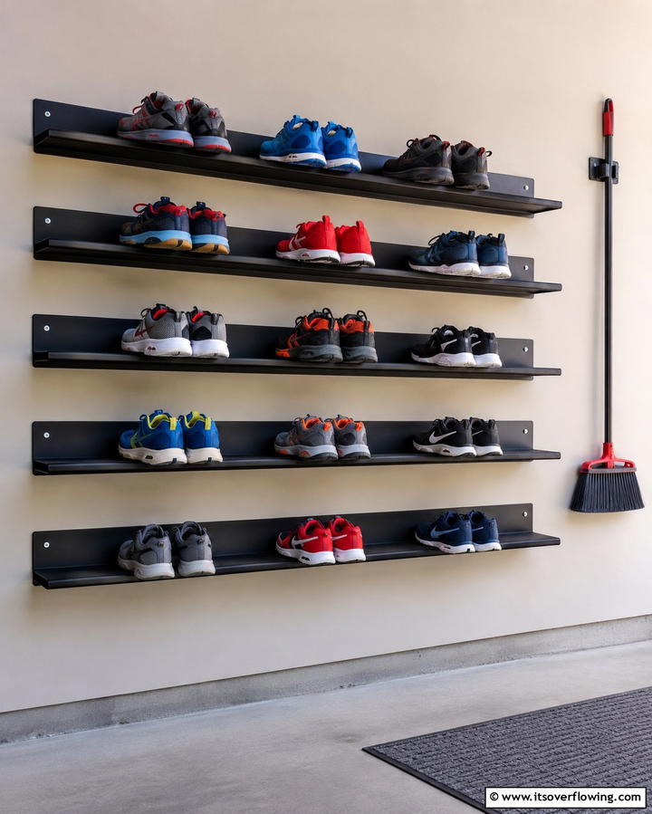 Wall Mounted Shoe RacksOne - 25 Smart Garage Shoe Storage Ideas for Organization
