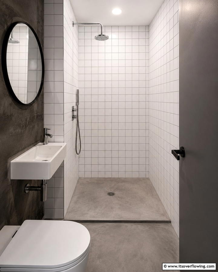 Wall Mounted Showerheads for Flexibility - 25 Small Bathroom Walk-in Shower Ideas for Compact Spaces
