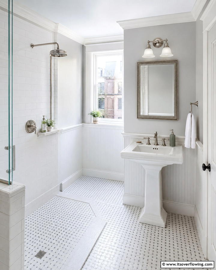 Wall Mounted Showerheads - 25 Small Bathroom Walk-in Shower Ideas for Modern Homes