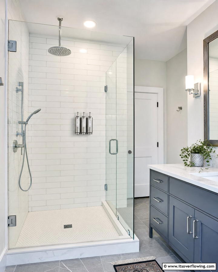 Wall Mounted Soap and Shampoo Dispensers - 20 Bathroom Wall Storage Ideas for Organization