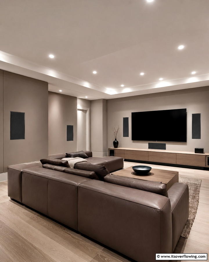 Wall Mounted Speakers for Surround Sound - 30 Media Room Ideas for Ultimate Living Room Entertainment