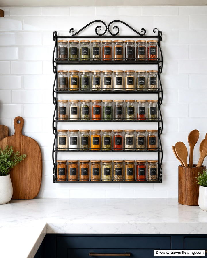 Wall Mounted Spice Rack - 25 Spice Rack Ideas to Organize Your Kitchen