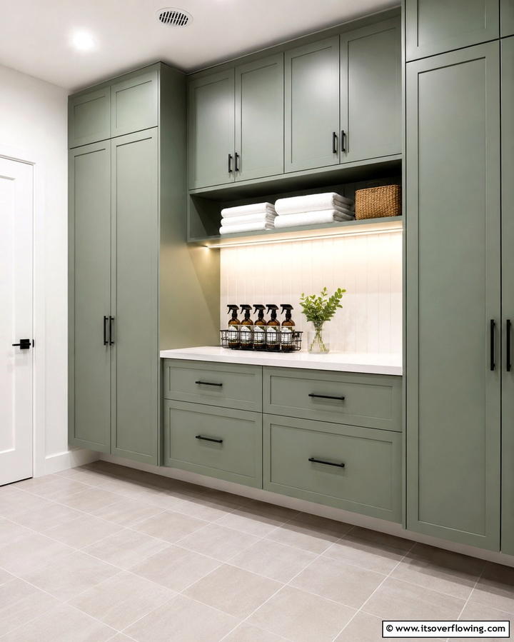 Wall Mounted Storage Units - 25 Small Utility Room Ideas for Efficient Homes