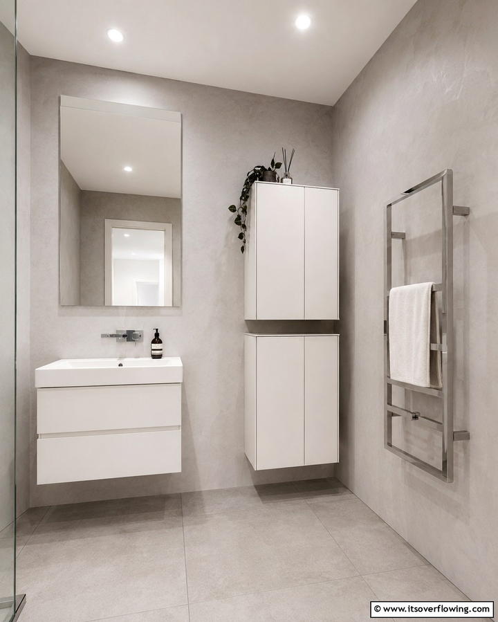Wall Mounted Storage - 25 Small Ensuite Design Ideas for Compact Bathrooms