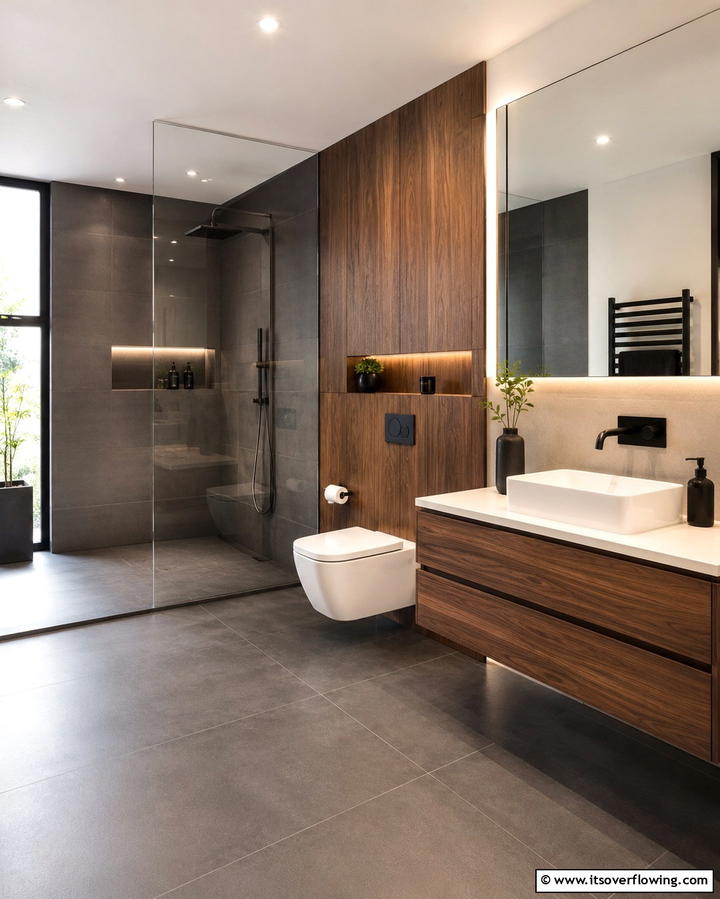 Wall Mounted Toilets - 25 Hall Bathroom Ideas for Small and Functional Spaces