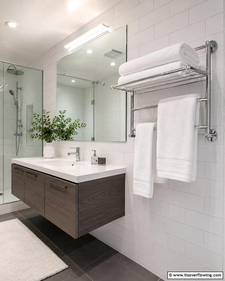Wall Mounted Towel Rack - 30 Towel Storage Ideas for Organized and Stylish Bathrooms