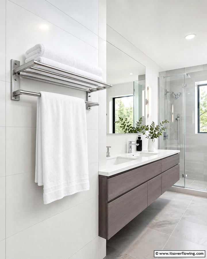 Wall Mounted Towel Rack - 25 Creative Bathroom Towel Rack Ideas for Your Space
