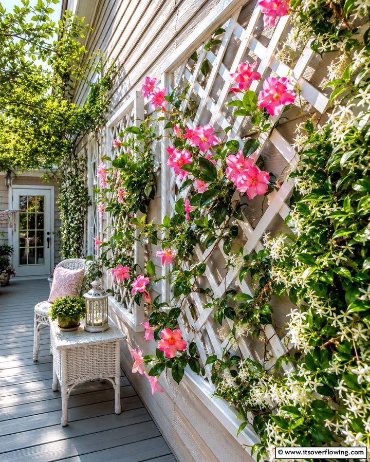 Wall Mounted Trellises - 25 Patio Small Garden Ideas to Maximize Your Space