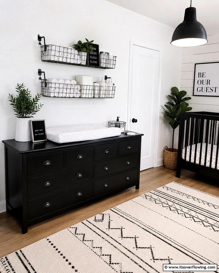 Wall Mounted Wire Baskets for Easy Access - 25 Nursery Storage Ideas for a Clutter-Free Space