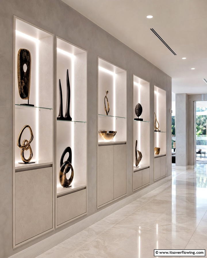 Wall Niches with Storage - 25 Hallway Storage Ideas to Maximize Space