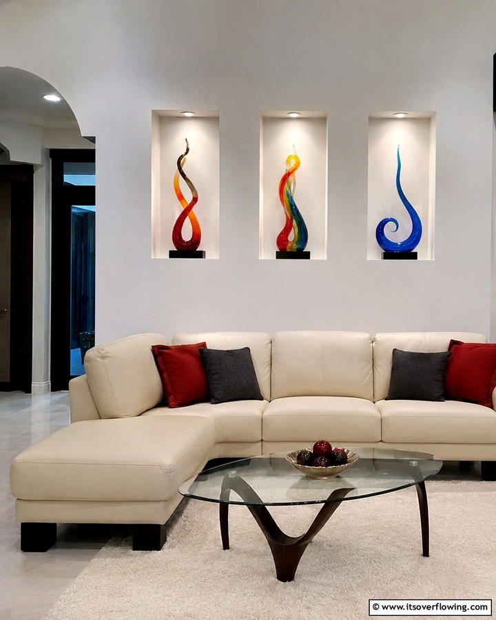 Wall Recess Niches with Lighting - 25 Living Room Wall Lighting Ideas for a Bright and Inviting Space