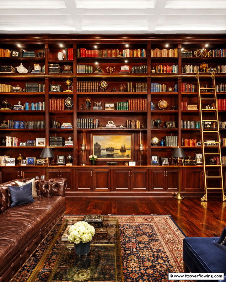 Wall to Wall Shelving for Maximum Storage - 30 Living Room Shelf Ideas for Stylish Storage Solutions