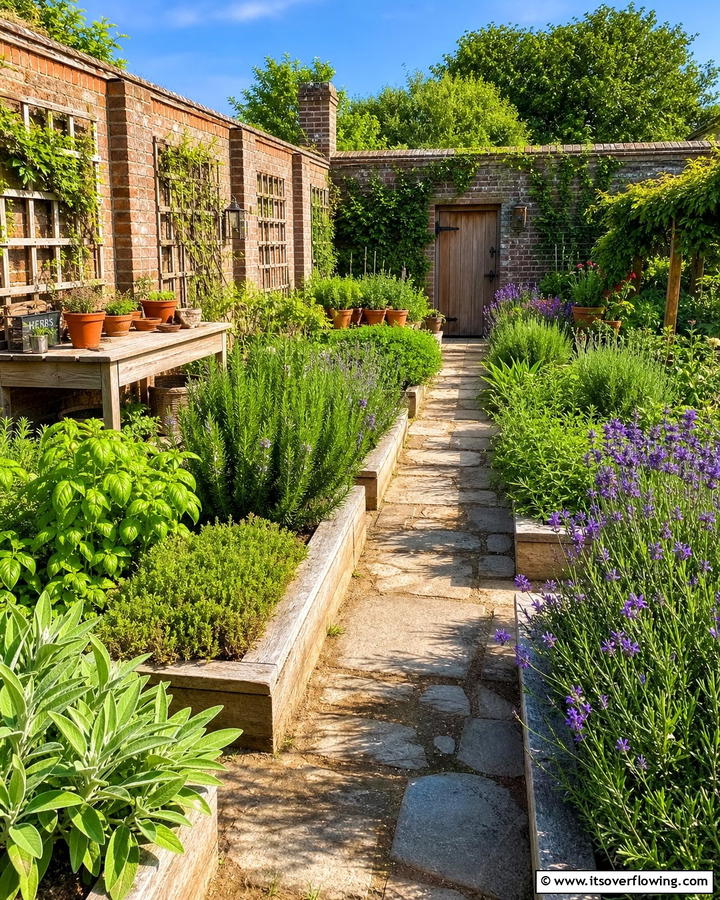 Walled Herb Garden - 20 Enclosed Garden Ideas to Enhance Your Outdoor Space