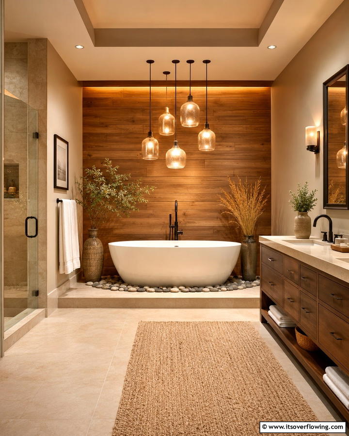 Warm Ambiance - 30 Bathroom Pendant Lighting Ideas for Modern Illumination
