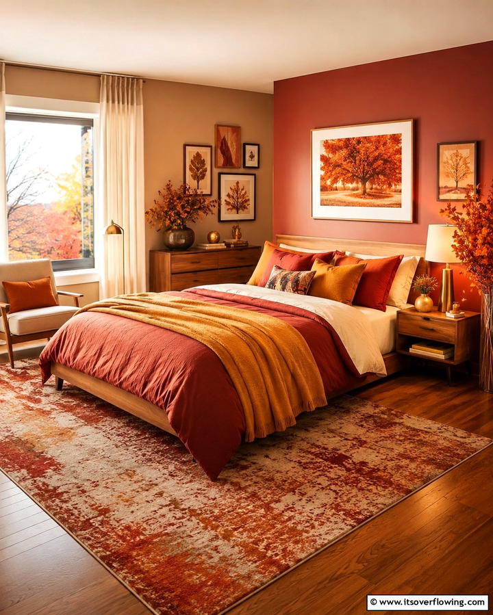 Warm Autumn Hues - 30 Cozy Fall Bedroom Decor Tips for Autumnal Warmth & Style