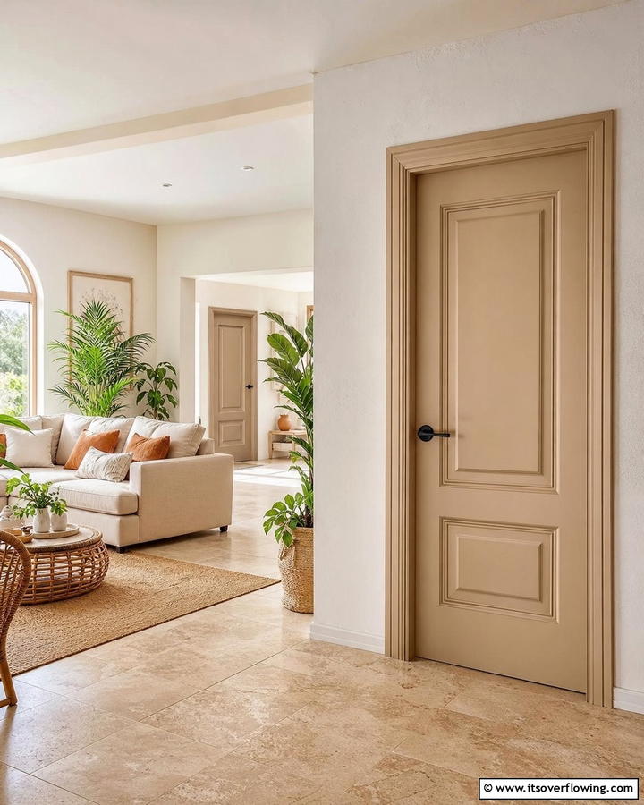 Warm Beige - 30 Interior Door Color Ideas to Refresh Your Home’s Style