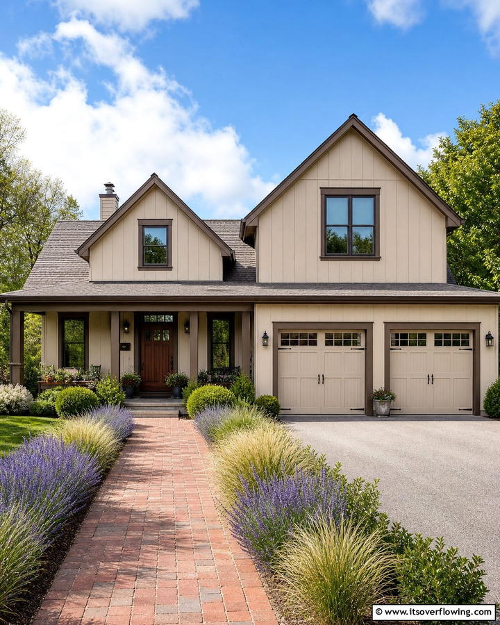 Warm Beige Neutrality - 25 Board and Batten Siding Colors for Curb Appeal