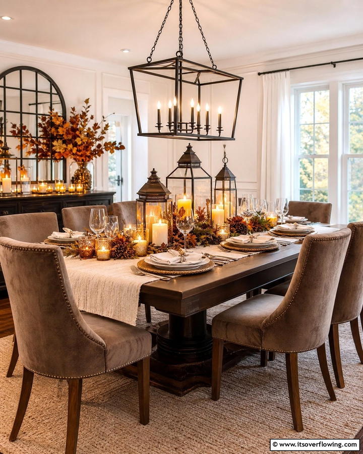 Warm Candlelight Ambiance - 21 Festive Thanksgiving Table Decor Ideas for Family Gatherings