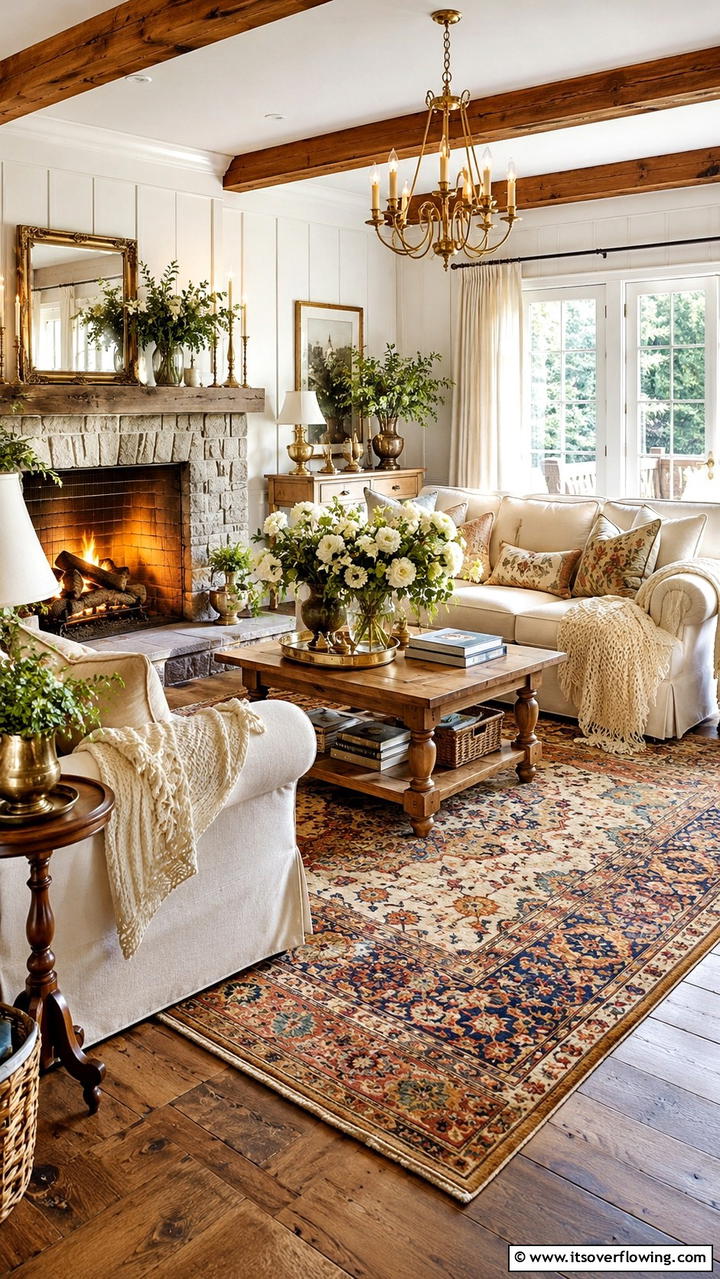Warm Cottage Elegance - 30 Cottage Living Room Ideas for Cozy Home Spaces
