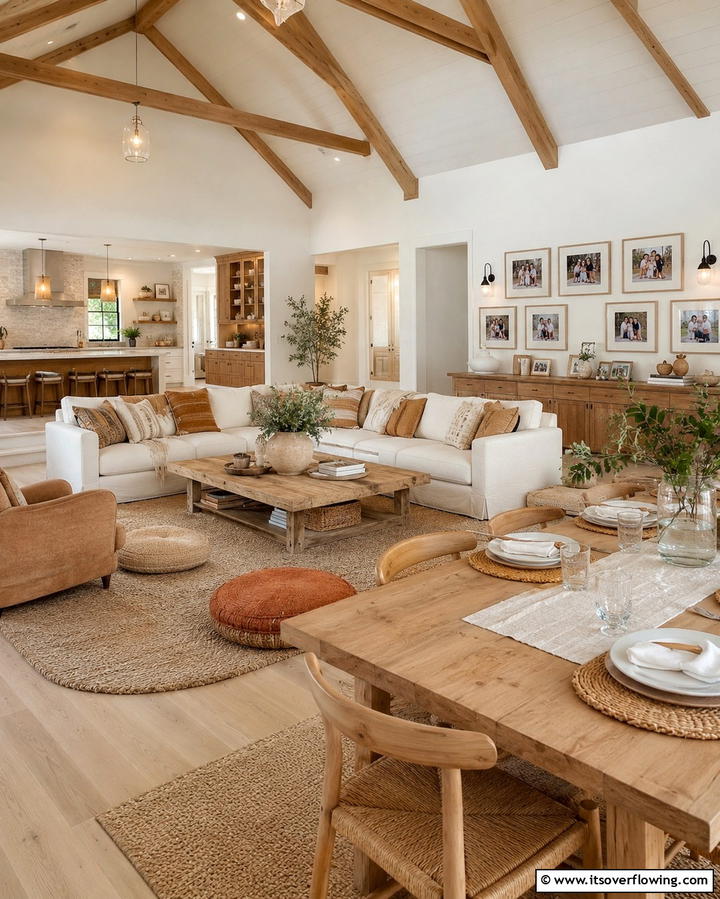 Warm Family Gathering Space - 30 Great Room Ideas to Elevate Open-Concept Living