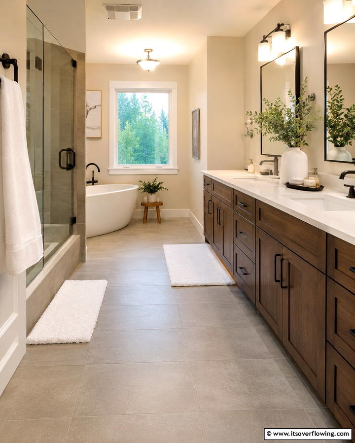 Warm Gray Floors for a Cozy Atmosphere - 30 Gray Floor Bathroom Design Ideas for Sleek Minimalism