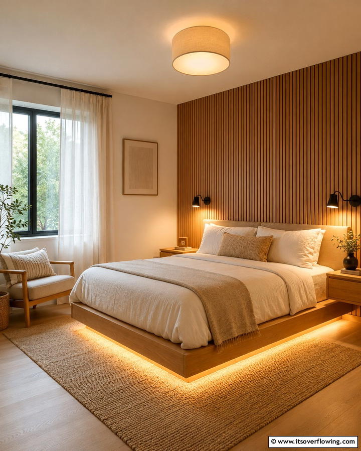 Warm Guest Room Illumination - 30 Aesthetic Room Ideas With LED Lights for Vibes
