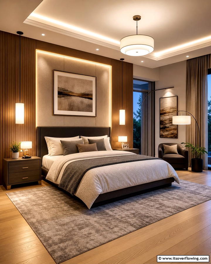 Warm Lighting Ambiance - 21 Mens Bedroom Ideas for a Masculine & Modern Aesthetic