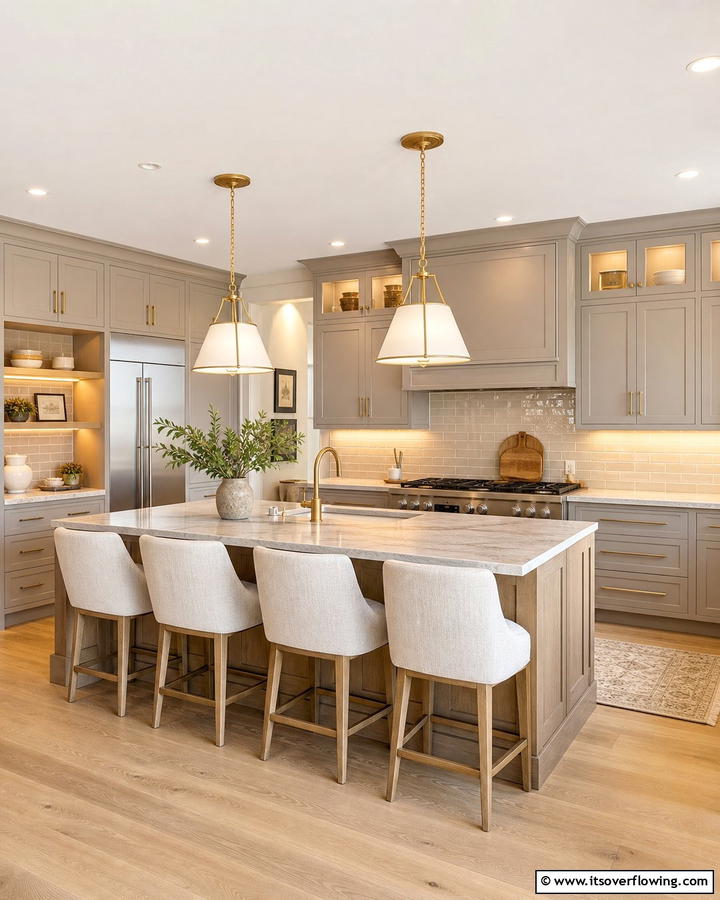 Warm Neutral Balance - 21 Gray Kitchens- Timeless Designs for Modern Homes