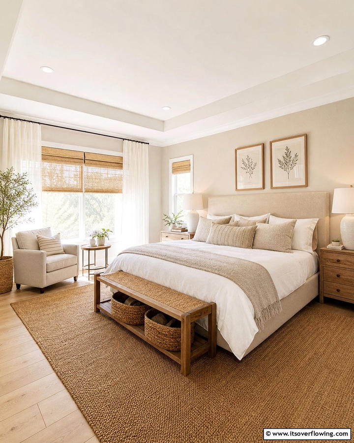 Warm Neutral Retreat - 21 Master Bedroom Ideas for Luxurious and Relaxing Retreats