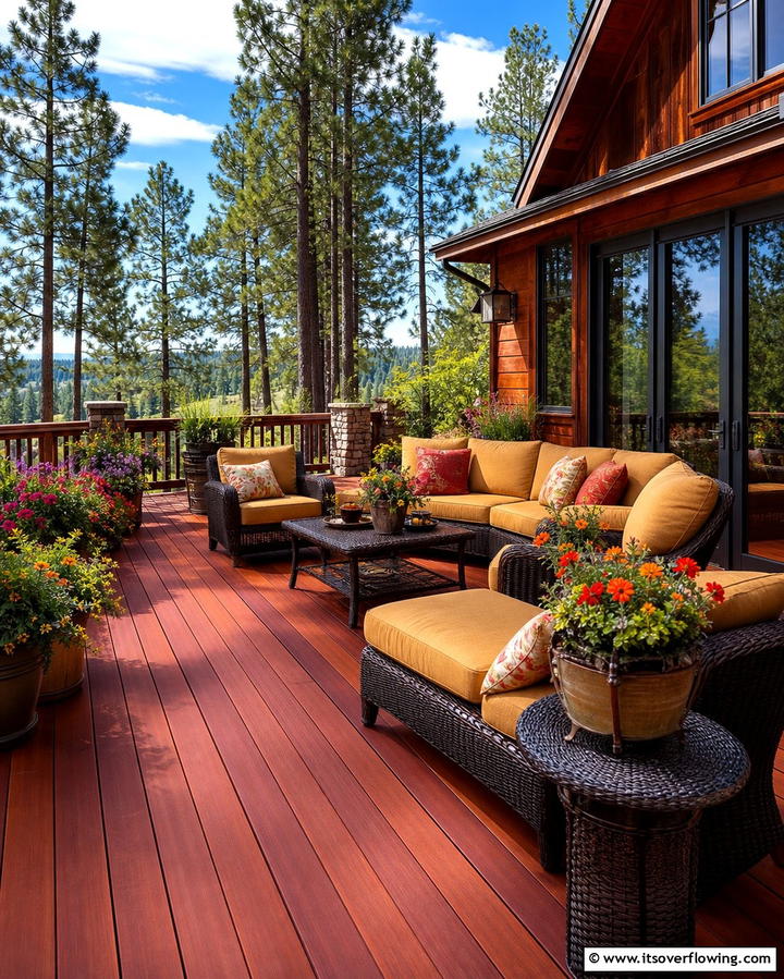Warm Redwood for a Vibrant Look - 25 Deck Color Ideas to Transform Your Outdoor Space