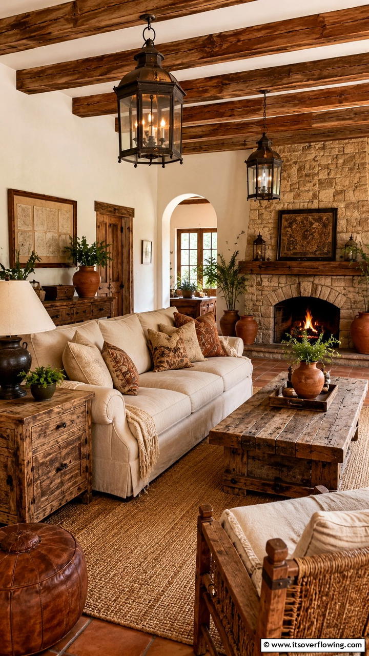 Warm Rustic Charm - 30 Beige Couch Living Room Ideas for Neutral Elegance