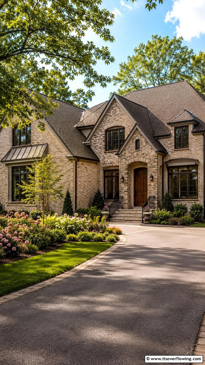Warm Taupe Harmony - 30 Exterior Brick Paint Color Ideas for Curb Appeal