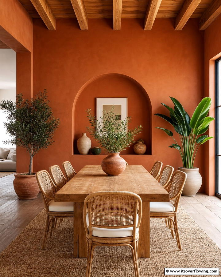 Warm Terracotta Tones - 21 Dining Room Paint Colors for a Cozy Atmosphere