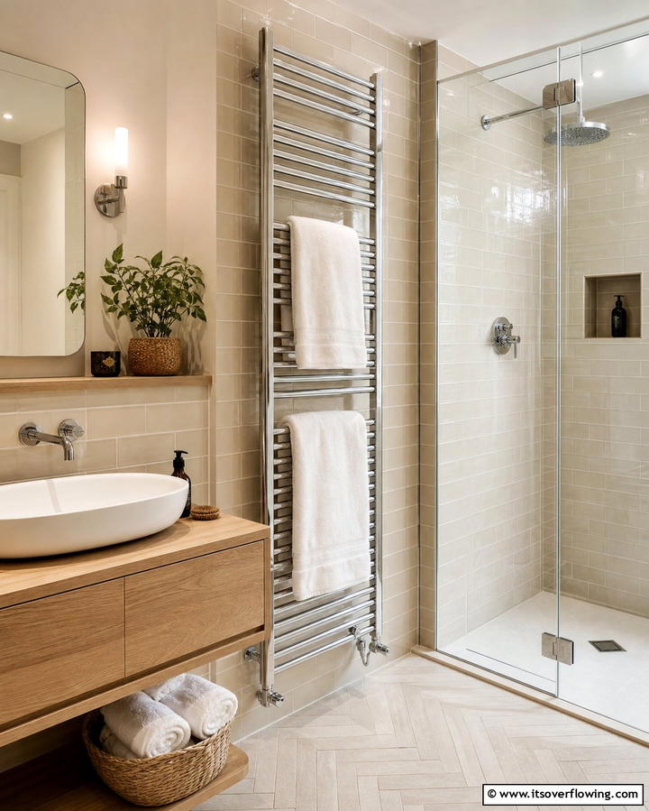 Warm Towel Radiators - 25 Cozy Bathroom Ideas for a Relaxing Space