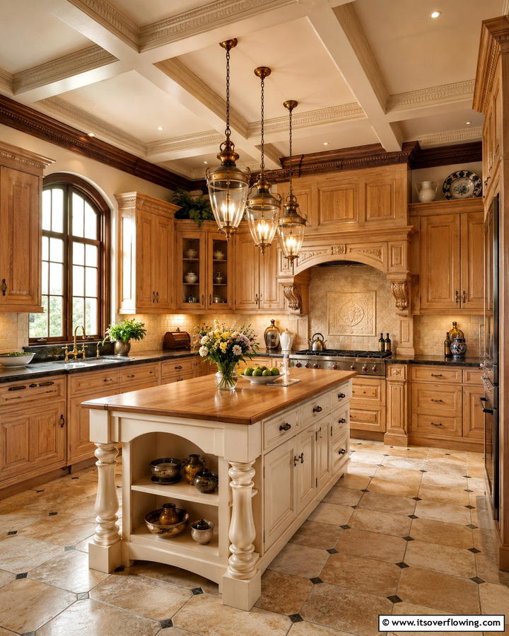 Warm Traditional Ambiance - 30 Kitchens with Light Wood Cabinets- Warm & Airy Designs