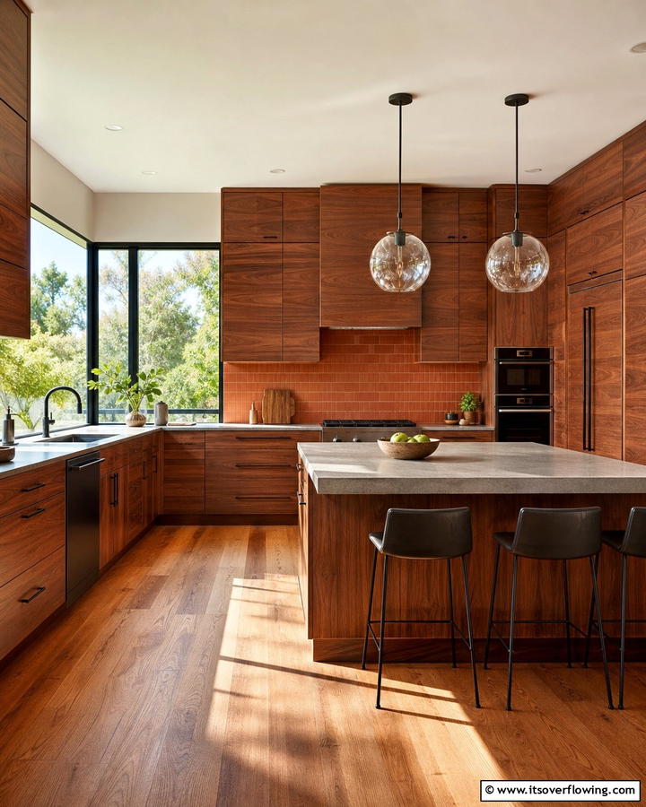 Warm Walnut Finishes - 21 Kitchen Cabinet Color Ideas for Bold & Subtle Styles