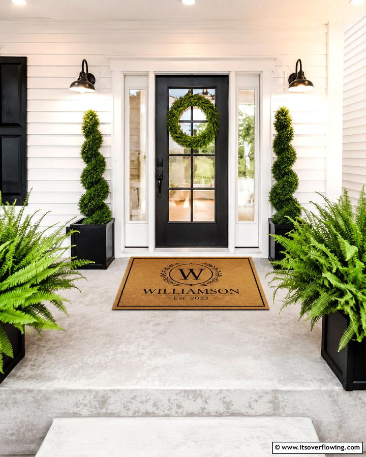 Warm Welcome with a Personalized Doormat - 25 Housewarming Decoration Ideas to Welcome New Neighbors