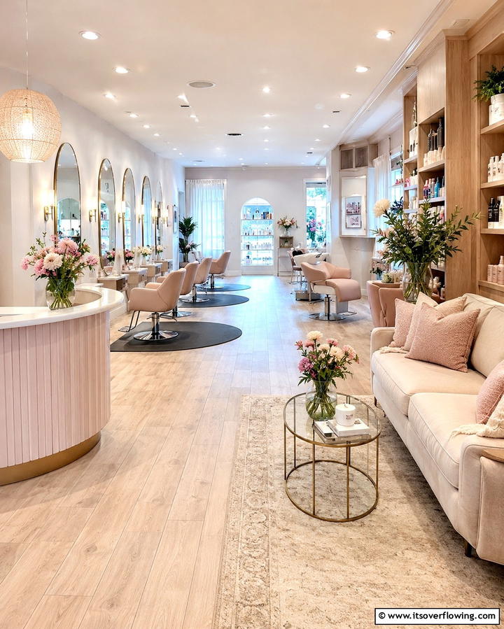 Warm and Inviting Salon - 30 Salon Interior Design Ideas for a Chic Beauty Space
