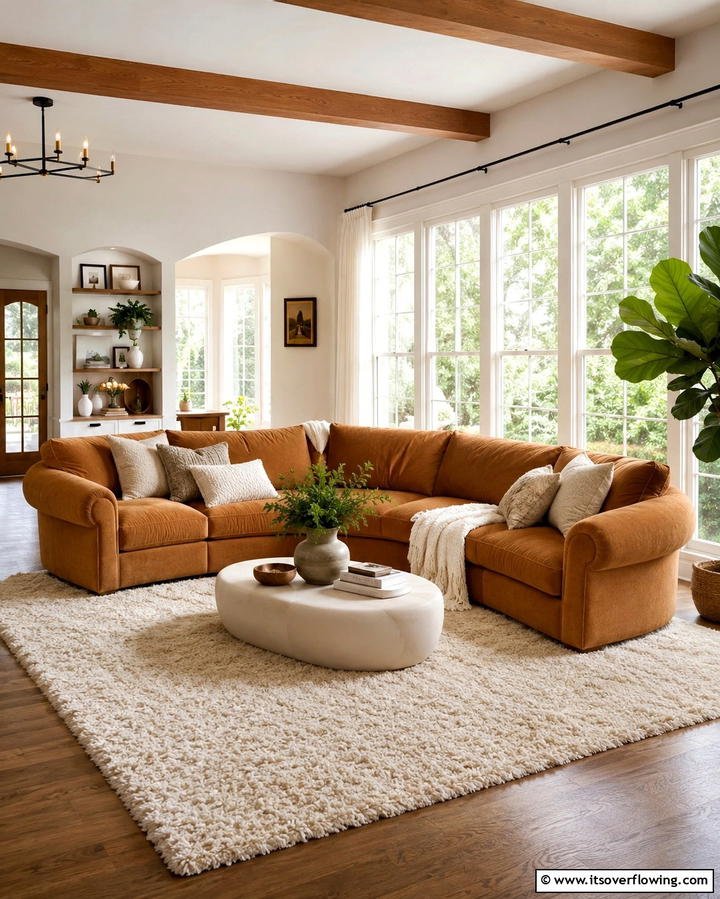 Warm and Welcoming Sectional Arrangements - 30 Sectional Living Room Ideas for Flexible Seating