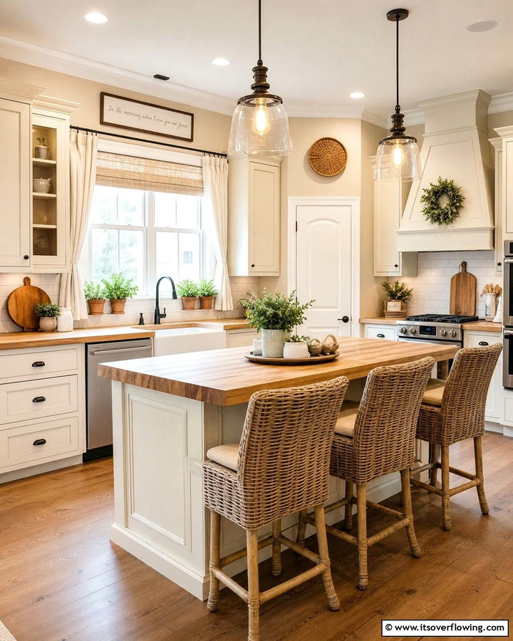 Warmth and Comfort - 20 Off-white Kitchen Cabinets Ideas for a Timeless Look