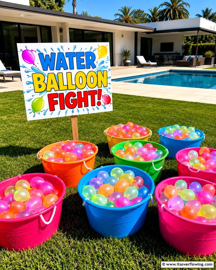 Water Balloon Fight - 25 Pool Party Ideas for a Fun and Memorable Summer