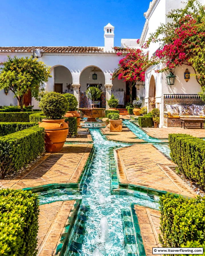 Water Channels and Rills - 20 Spanish Courtyard Ideas for a Serene Outdoor Space