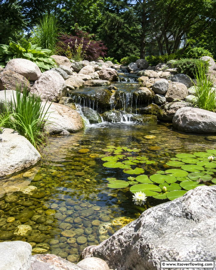 Water Feature Highlight - 25 River Rock Edging Ideas for Your Garden