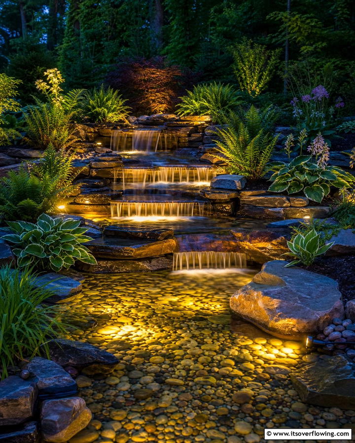 Water Feature Illumination - 21 Landscape Lighting Ideas to Illuminate Outdoor Spaces
